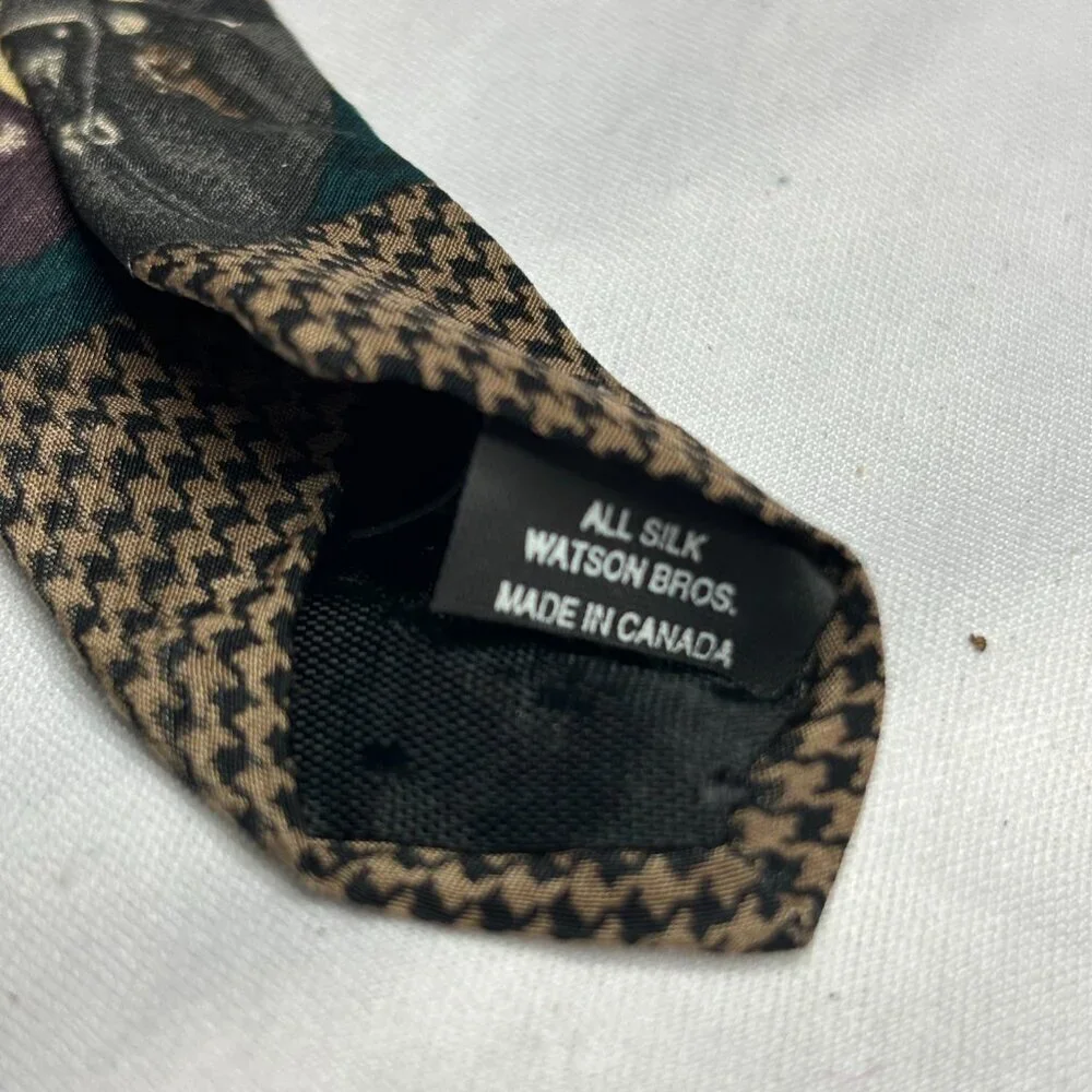 Vtg Norman Rockwell Father Daughter 100% Silk Neck Tie